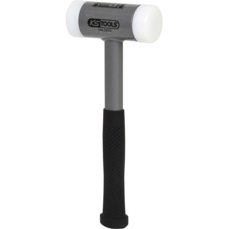 KS Tools - Maillet à embouts plastiques anti rebonds, manche acier, L, 310 mm, Ø 50 mm - 140.5275