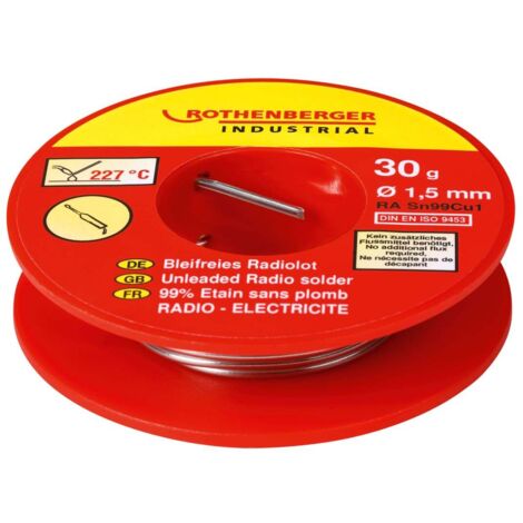 ROTHENBERGER Industrial Fil à souder sans plomb radiologique 30g - 1000002350 (1/2)