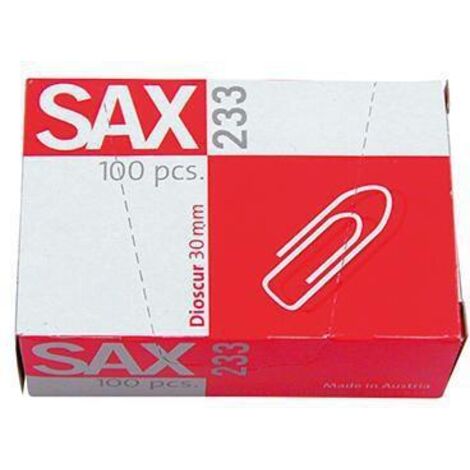 SAX Büroklammer 1-233-00 30mm verzinkt 100 St./Pack. (1/2)