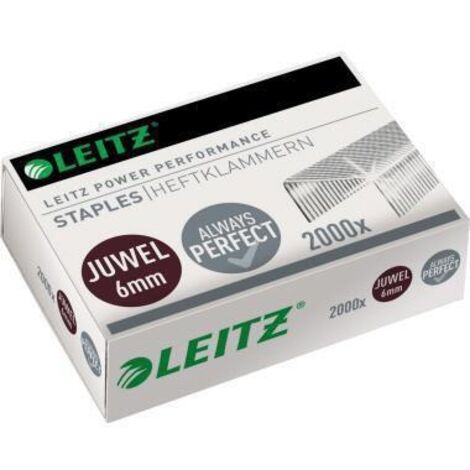 Leitz Heftklammer Juwel 56420000 6mm verzinkt 2.000 St./Pack. (1/2)