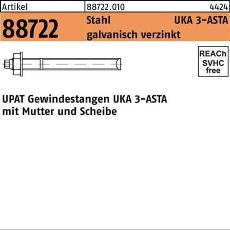 Ankerstange R 88722 ASTA M27x340 Stahl galv.verz. 5 Stück UPAT