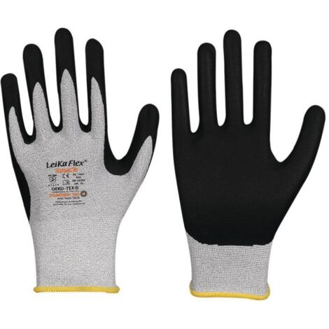 Gant LeikaFlex® Touch 1464 taille 9 gris/noir EN 388 catégorie EPI II nylon/carb (Par 12) (1/4)