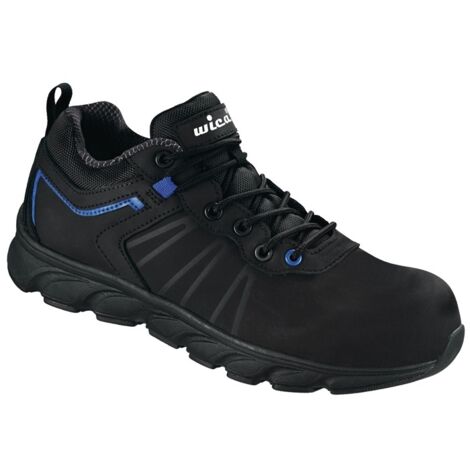 Chaussure de sécurité VEZZO taille 46W.10,5 noir/bleu S3 SRC EN20345 Action-Nubuk WICA (1/5)