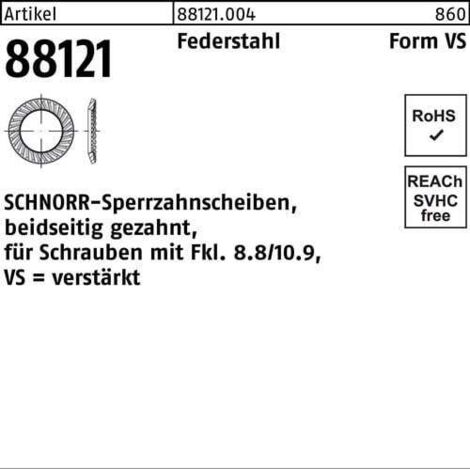 Sperrzahnscheibe R 88121 beids.gez. VS 24x36x2,5 Federstahl 100St. SCHNORR (1/2)