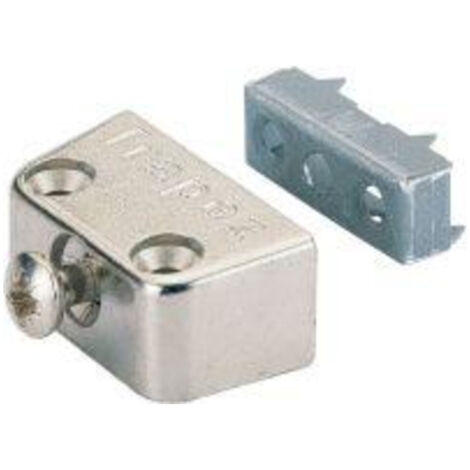 Hettich Connecteur de corps TZ 4 en zinc moulé sous pression nickelé Partie inférieure avec dents - 20843 (1/3)