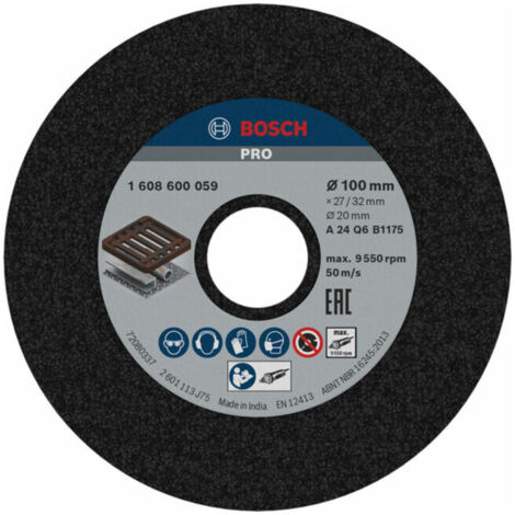 Bosch PRO Metal meule 100 x 27 x 20 mm G24 1608600059 (1/5)