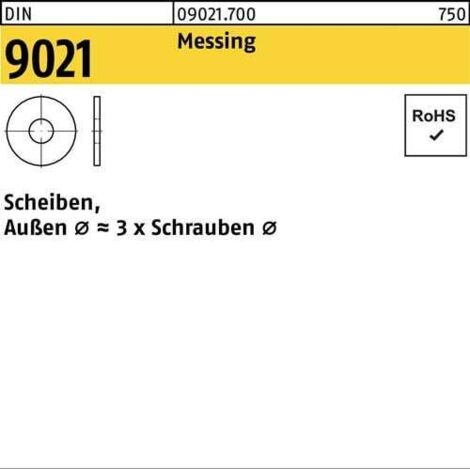 Rondelle DIN 9021 8,4x24x2 Laiton 100 pièces (1/2)