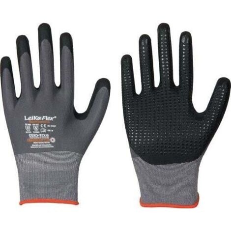 Gants LeiKaFlex 1467 taille 10 gris EN 420+ EN 388+EN 407 EPI II LEIPOLD (1/2)