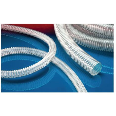 Tuyau d’aspiration et de refoulement AIRDUC® PUR-INOX 355 FOOD-AS D. int. 65 mm D. ext. 75 mm L. 10 m épaisseur paroi env. 1,5 mm (1/4)