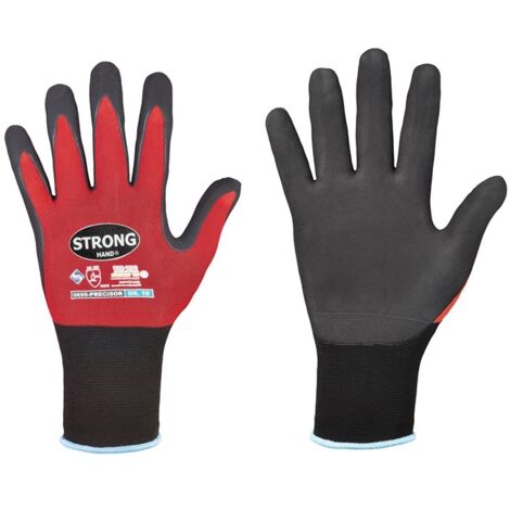 STRONGHAND gants PRECISOR taille 8 rouge/noir 12 paires ( 8000549462 ) (1/5)