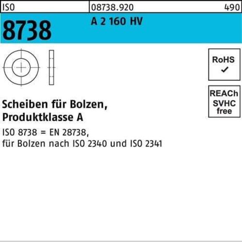 Rondelle ISO 8738 p.boulons 16 A 2 160 HV 25 pièces (1/2)