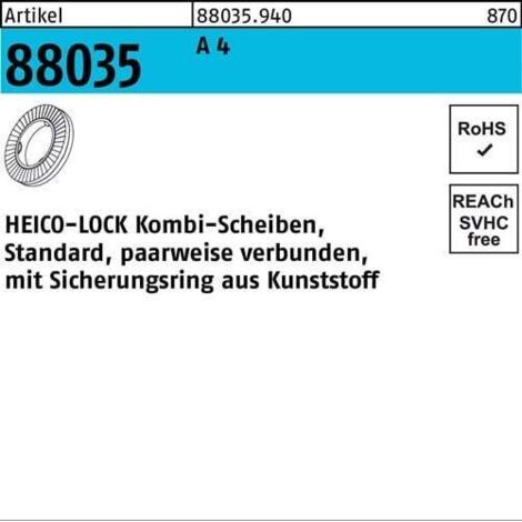 Kombischeibe R 88035 HKS- 8S A 4 200 Stück HEICO (1/2)