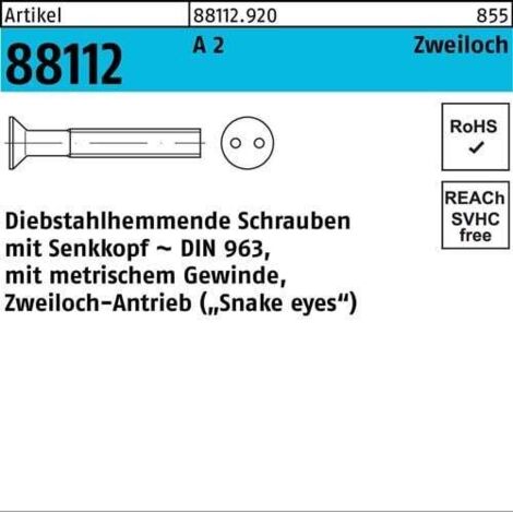 Vis R 88112 diebstahlhemmend m.Seko/Zweiloch (1/2)