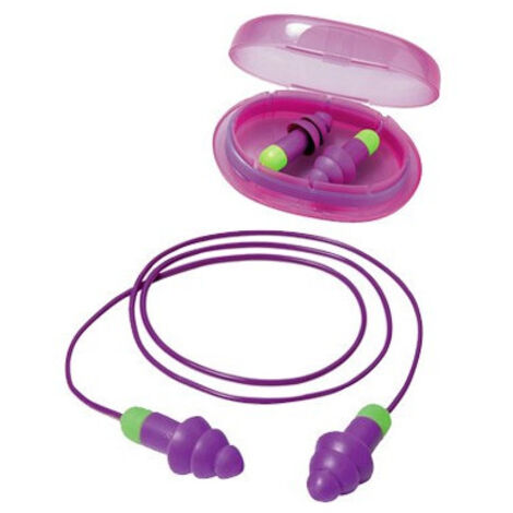 Bouchons d'oreilles réutilisables 50 paires – Atténuation SNR 30 dB – Matériaux TEP et EVA – Cordelette et boîte PocketPak® incluses – Moldex
