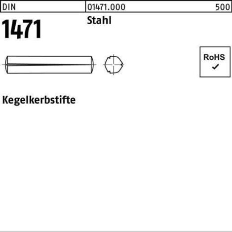 Goupille conique DIN 1471 6x 10 Acier 100 pièces (1/2)