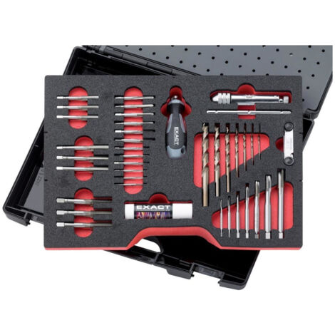 EXACT Assortiment de tarauds et filières Premium HSS-E 61 pièces - 70521