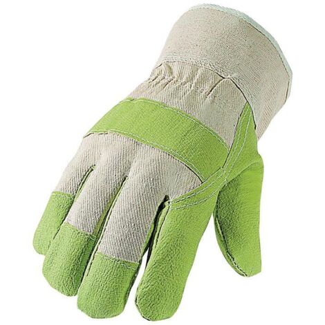Gant en similicuir taille 10,5 vert/naturel 100 % vinyle catégorie EPI I ASATEX (Par 12) (1/2)