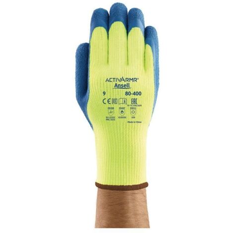 Gant de protection contre le froid ActivArmr® 80-400 taille 10 jaune/bleu EN 388, EN 511, EN 407 acrylique avec latex de caout. naturel (1/4)