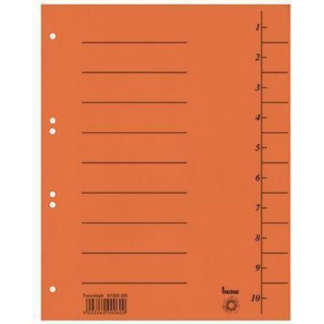 Intercalaire Bene 97300OR A4 carton orange 100 pcs/paquet (1/2)