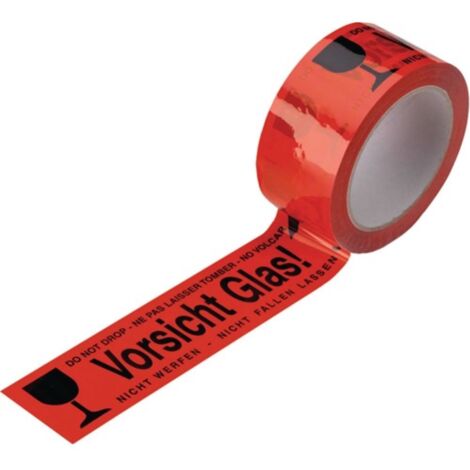 enviropack Ruban Adhésif de Sécurité PVC Attention Verre - 248082 (1/2)