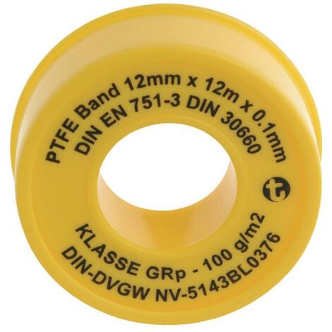 Nom GEKA PTFE Bande d'étanchéité GRp L12 m L12 mm P0,1 mm - 04.5000.9 (1/2)
