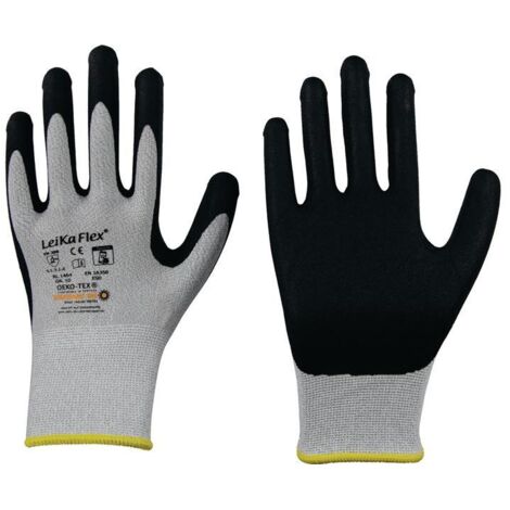 Gant LeikaFlex® Touch 1464 taille 8 gris/noir EN 388 catégorie EPI II nylon/carb (Par 12) (1/4)