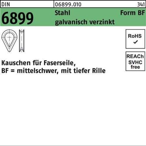 Cosses DIN 6899 BF 11/RW12 acier galv. zingué 50 pièces (1/2)