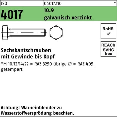BUFAB Vis hexagonale ISO 4017 VG x160mm