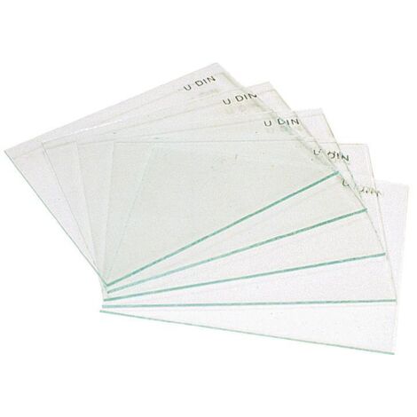 Verre de rechange incolore pour masque de soudage – Taille 90 x 110 mm – Épaisseur 2 mm – Protection EPI catégorie II