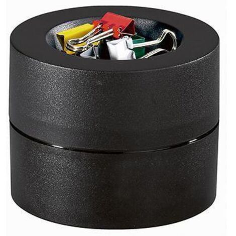 MAUL Klammerspender 3012490 7,3x6cm rund Kunststoff schwarz +Klammern (1/2)