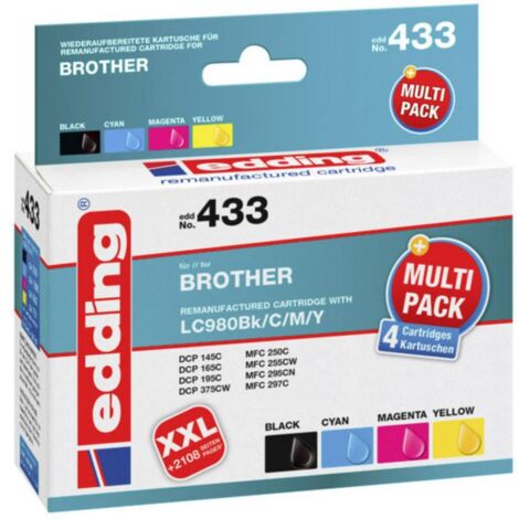 edding Tintenpatrone 18-433 Brother LC980 Multipack 4St./Pack (1/2)