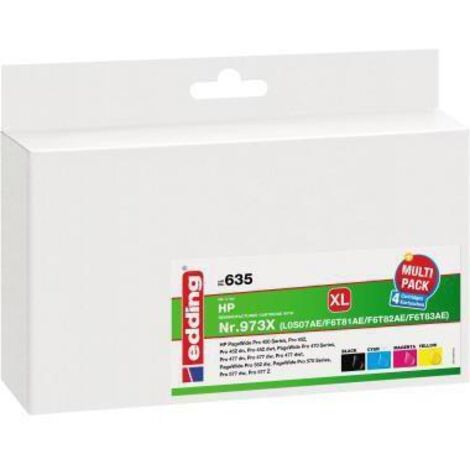 edding Tintenpatrone 18-635 wie HP 973X sw/c/m/g 4 St./Pack. (1/2)