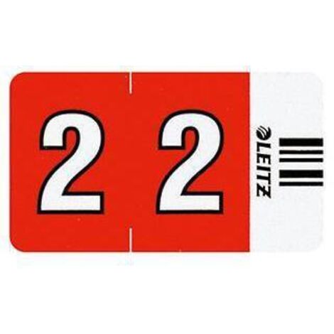 Leitz Ziffernsignal Orgacolor 66021000 rot 500 St./Pack. (1/2)