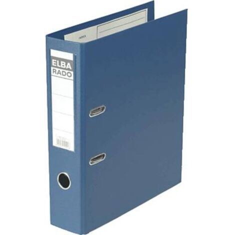Archivador de palanca elba carton forrado din a4 azul -lomo de 80 mm -rado plast (1/2)