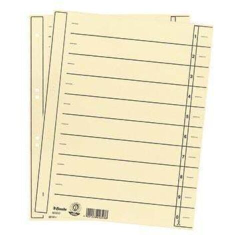 Esselte Trennblatt 621017 DIN A4 24x30cm 10/20Taben ch 100 St./Pa (1/2)
