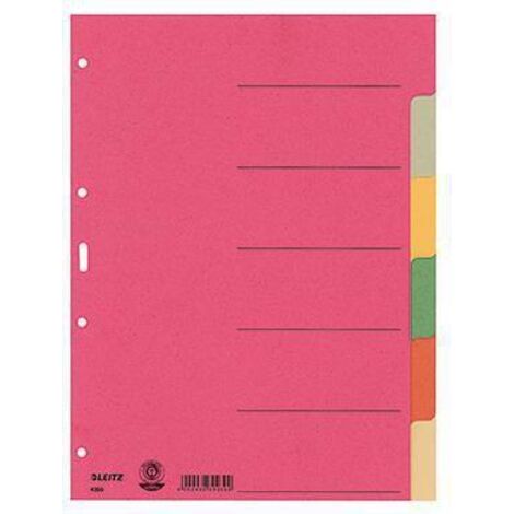 Leitz Register 43580000 blanko DIN A4 Karton farbig sortiert (1/2)