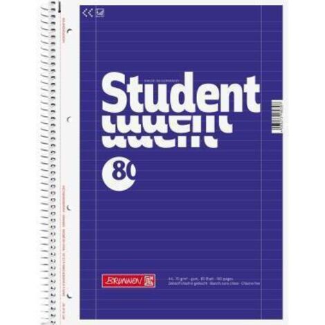 BRUNNEN Collegeblock Student 1067927 DIN A4 80Bl. Lin27 liniert (1/2)