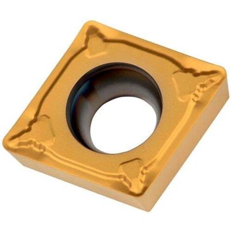 Drehwendeschneidplatte ISO CCMT 09T304E-UR:TT310 D.4,4mm PVD beschichtet Gold (1/2)