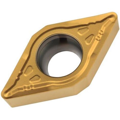 Drehwendeschneidplatte ISO DCMT 11T302E-UR:TT310 D.4,4mm PVD beschichtet Gold (1/2)