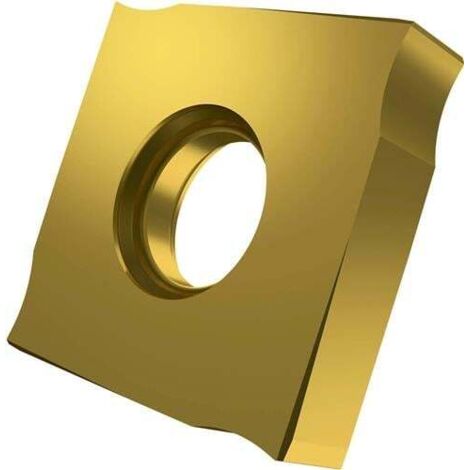 Wendeschneidplatte ISO SNHQ 1204AZEN:M8340 D. 5mm PVD beschichtet Farbe Gold (1/2)