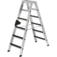 Günzburger Steigtechnik Escabeau à marches accessible des deux côtés avec clip-step 2 x 6 marches - 041606