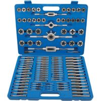 Bgs Technic – Coffret tarauds M2 - M18 110 pces – 35 tarauds pour filetages fins – 2 porte-tarauds et 1 porte-taraud en T – Acier à outils GCr15