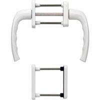 HOPPE Garniture de balcon NY 0810/961N/U10/… alu.F9016 63-73mm 4-pans 7mm - 3273901