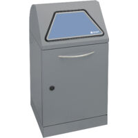 Stumpf Module de tri des déchets-Vario 45 aluminium-gris structuré Seau intérieur 45l - 625-045-0-2-100