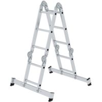 Günzburger Steigtechnik Echelle multi-usages 4nombre de barreaux avec traverse nivello 2 x 2 + 2 x 3 barreaux - 031310