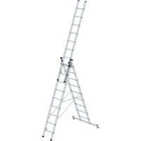 Günzburger Steigtechnik Echelle polyvalente 3nombre de barreaux avec traverse nivello 3 x 9 barreaux - 011108