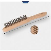 BRILLIANT TOOLS Brosse métallique manuelle en acier inoxydable 3 rangs 290mm BT706003
