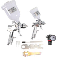 Bgs Technic – Pistolet à peinture pneumatique HVLP 125ml et 600ml – Pression 1,4-3,45 bar – Régulateur de pression inclus – 8381