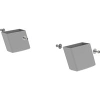 Günzburger Steigtechnik 2x Kit de montage sabot extérieur pour échelle en bois 60 x 23 mm - 019619