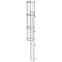 Günzburger Steigtechnik Escabeau à une marche avec protection dorsale (construction) Acier galvanisé 6,8 m - 0520105